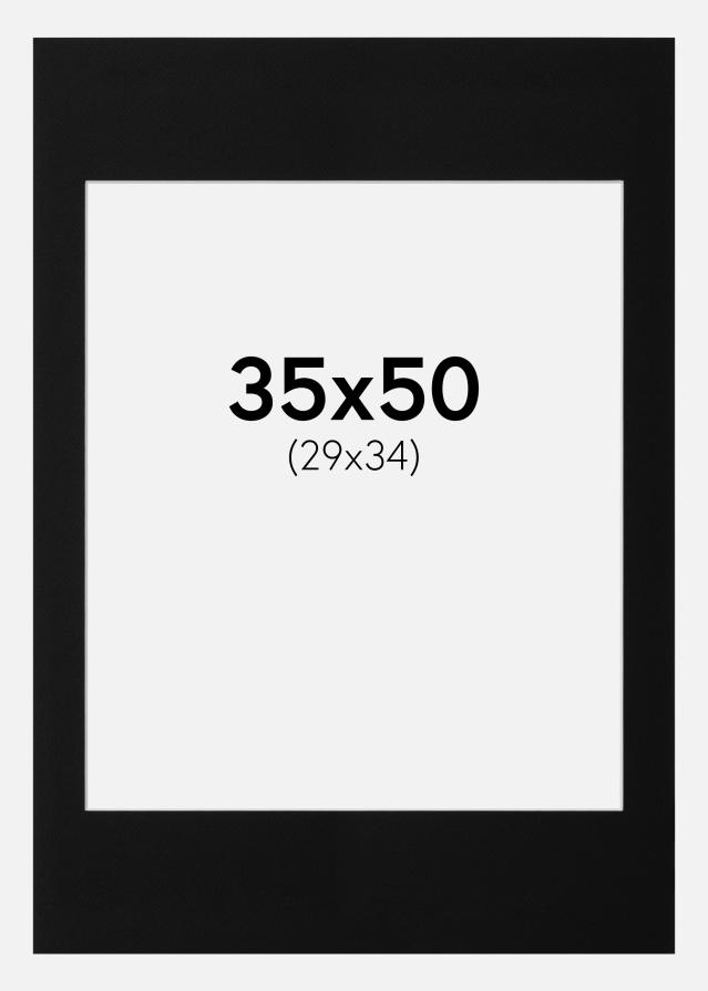 Πασπαρτού Μαύρος Πρότυπο Λευκό πυρήνας 35x50 cm (29x34)