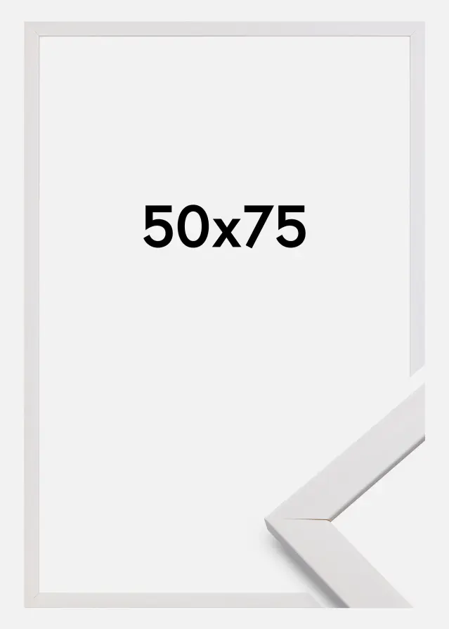 Πλαίσιο Κομψός Ακρυλικό γυαλί Λευκό 50x75 cm