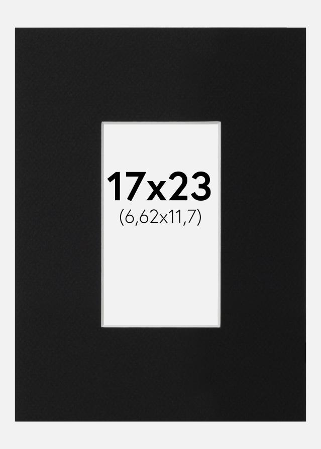 Πασπαρτού Μαύρο Πρότυπο (Λευκός Πυρήνας) 17x23 cm (6,62x11,7)