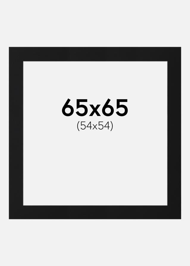 Πασπαρτού Μαύρο Πρότυπο (Λευκός Πυρήνας) 65x65 cm (54x54)