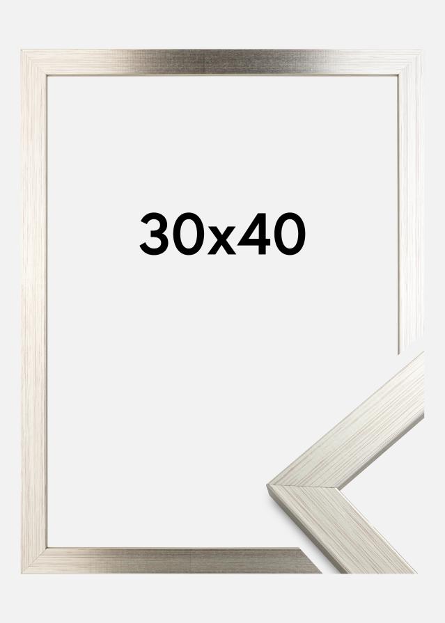 Πλαίσιο Ασημί Wood 30x40 cm