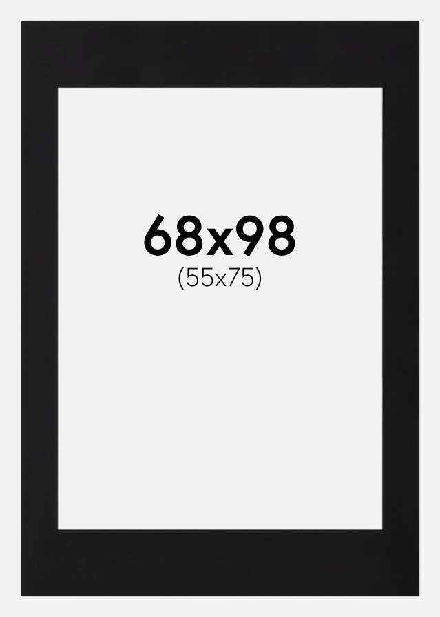 Πασπαρτού Μαύρο Πρότυπο (Λευκός Πυρήνας) 68x98 cm (55x75)