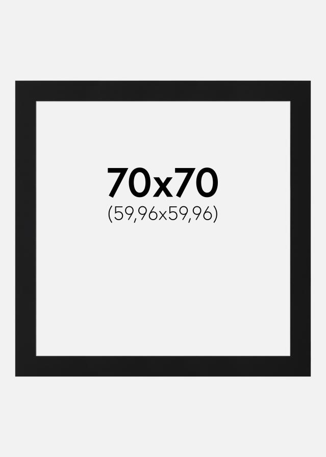 Πασπαρτού Μαύρο Πρότυπο (Λευκός Πυρήνας) 70x70 cm (59,96x59,96)