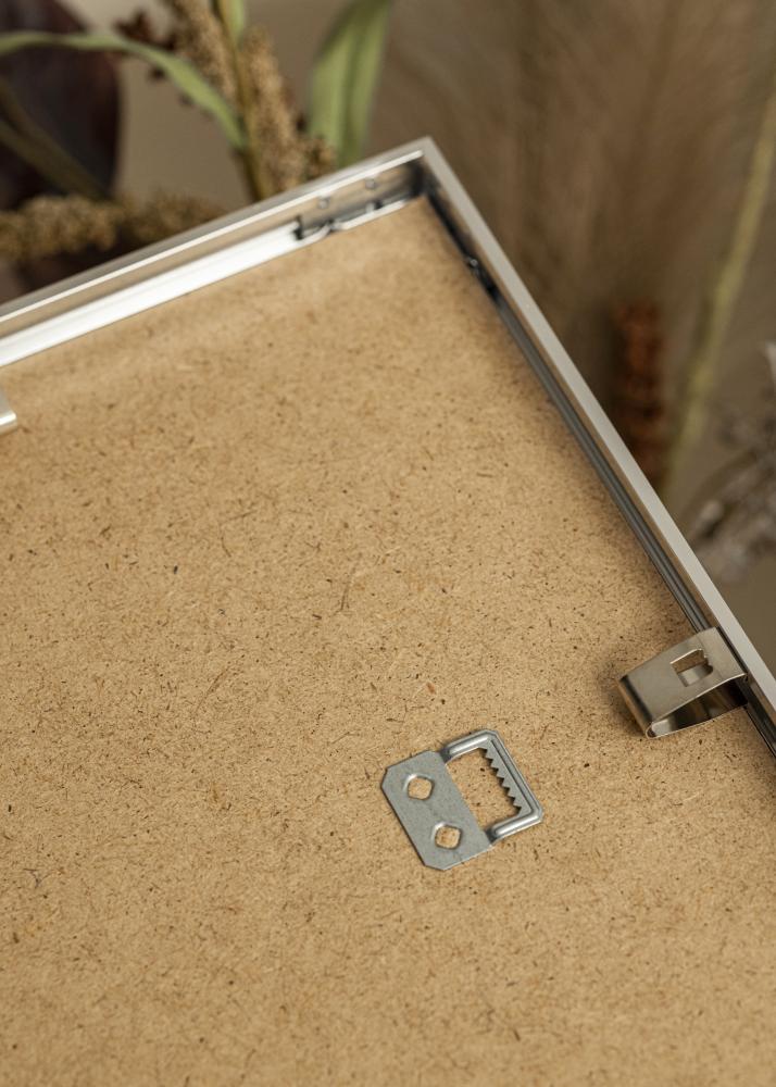 Πλαίσιο Αλουμίνιο Λαμπερό Ασημί 40x50 cm - Πασπαρτού Λευκό 29,7x42 cm (A3)