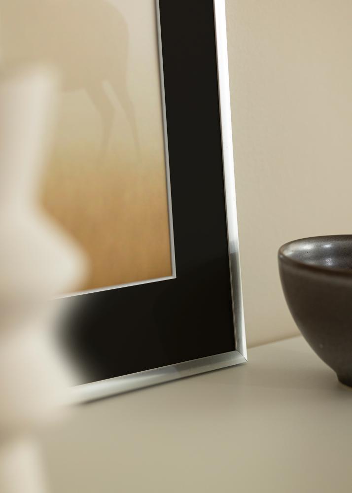 Πλαίσιο New Lifestyle Ασημί 50x70 cm - Πασπαρτού Μαύρος 16x24 inches