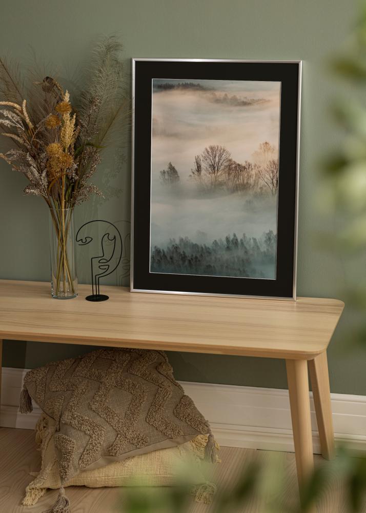 Πλαίσιο New Lifestyle Ασημί 50x70 cm - Πασπαρτού Μαύρος 16x24 inches