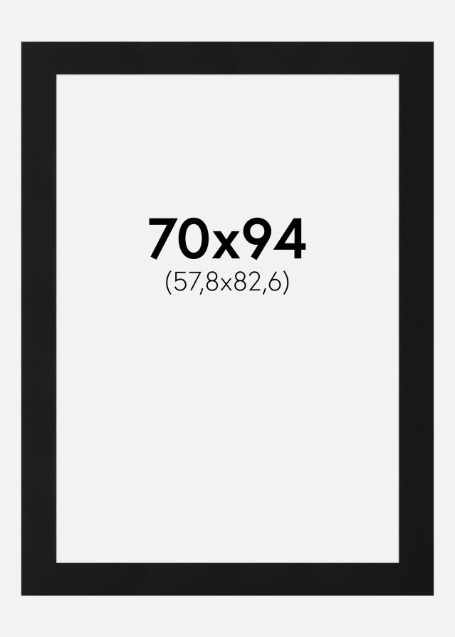 Πασπαρτού Μαύρο Πρότυπο (Λευκός Πυρήνας) 70x94 cm (57,8x82,6)