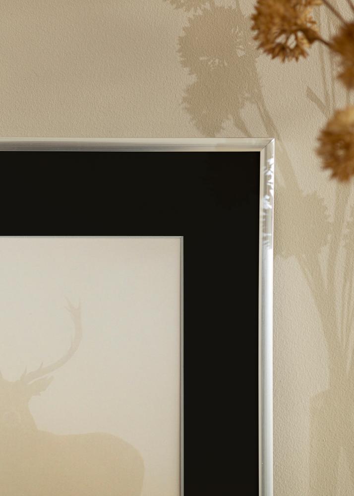 Πλαίσιο New Lifestyle Ασημί 50x70 cm - Πασπαρτού Μαύρος 16x24 inches