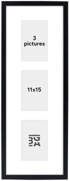 Edsbyn Κορνίζα κολάζ V Μαύρος - 3 Εικόνες (11x15 cm)
