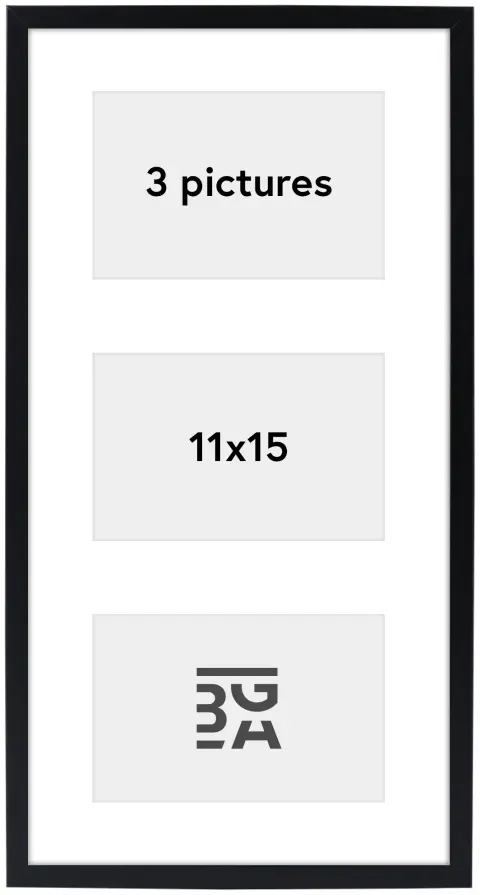 Edsbyn Κορνίζα κολάζ XVII Μαύρος - 3 Εικόνες (11x15 cm)