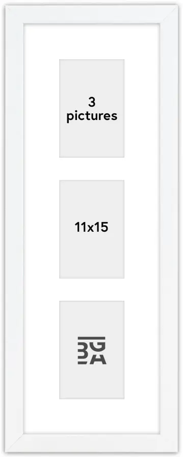 Edsbyn Κορνίζα κολάζ VI Λευκό - 3 Εικόνες (11x15 cm)