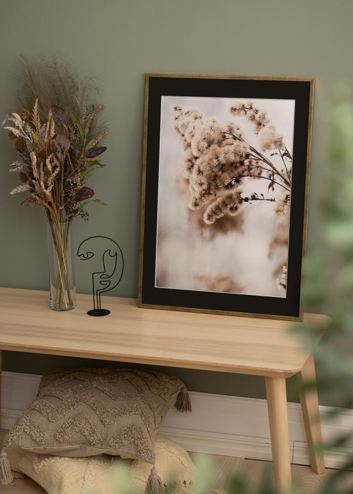 Πλαίσιο Galant Χρυσός 30x40 cm - Πασπαρτού Μαύρος 18x27 cm