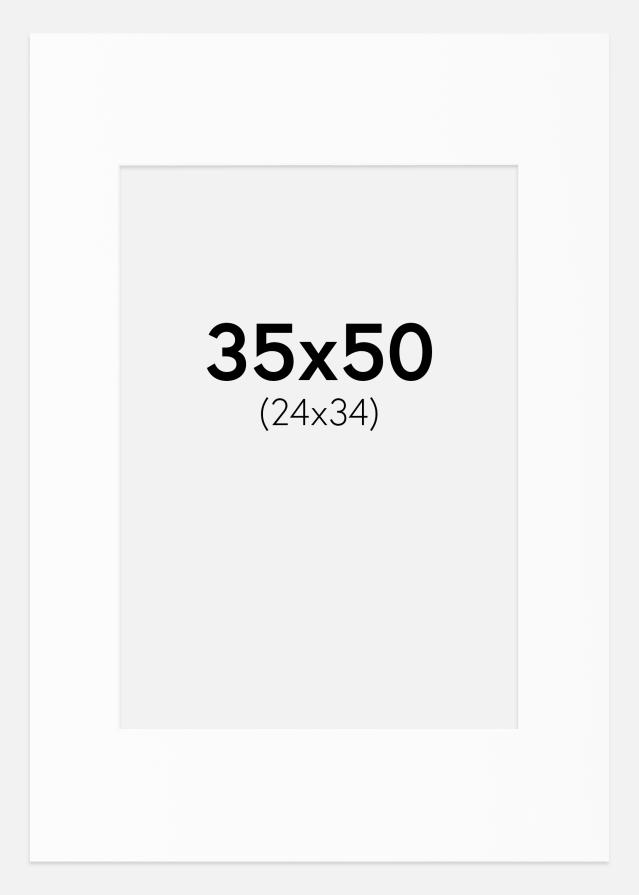 Πασπαρτού Λευκό Πρότυπο Λευκό πυρήνας 35x50 cm (24x34)