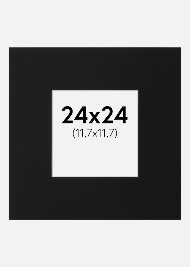 Πασπαρτού Μαύρο Πρότυπο (Λευκός Πυρήνας) 24x24 cm (11,7x11,7)