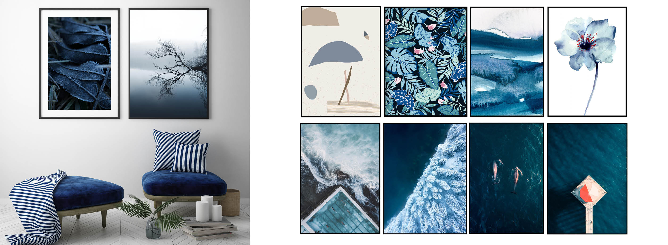 μπλε αφίσες