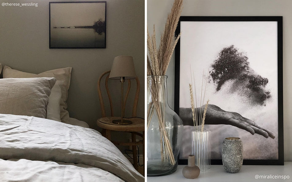 Μαύρες κορνίζες - φυσικές αφίσες