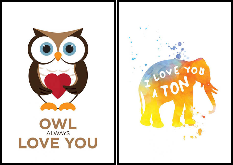 Αφίσες με ζώα - αφίσες με κείμενο