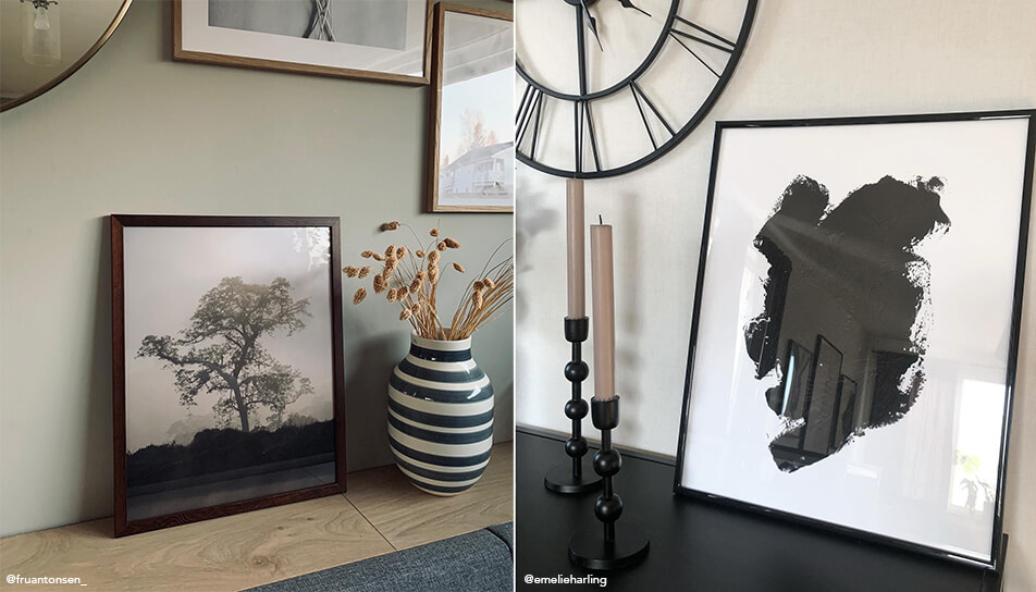 Όρθιοι πίνακες σε κονσόλα σαλονιού