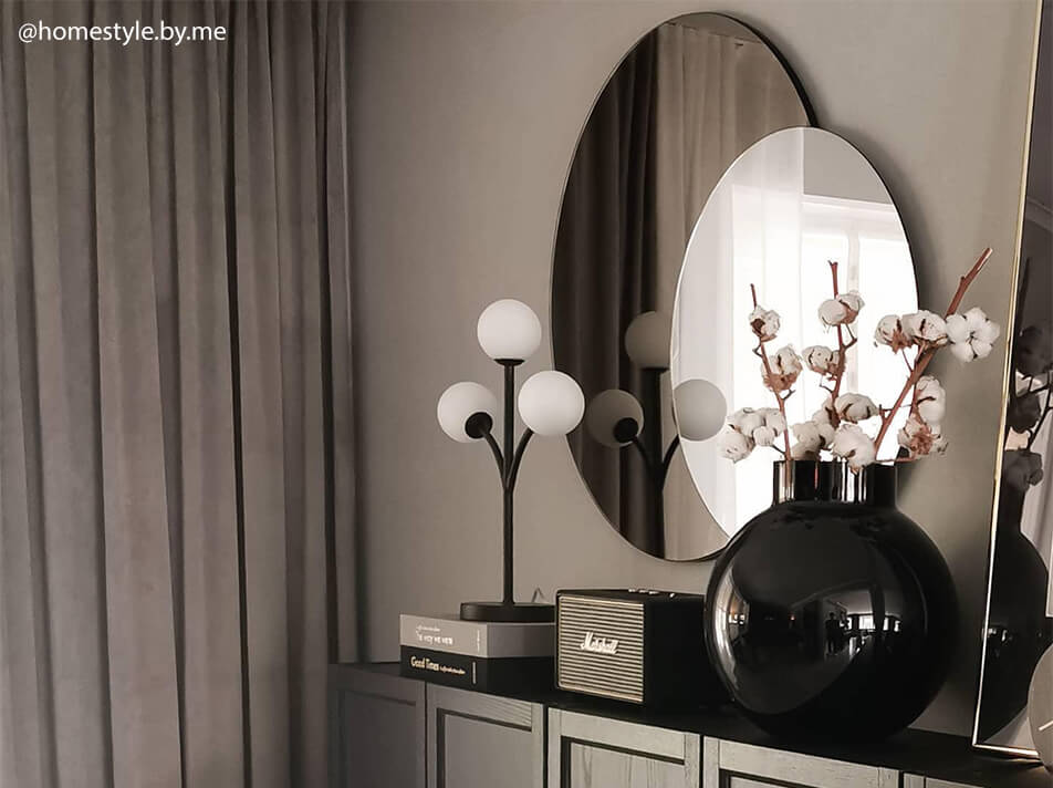 Καθρέφτης με χρωματιστό γυαλί - Κομψή διακόσμηση - στρογγυλοί καθρέφτες σε στρώσεις