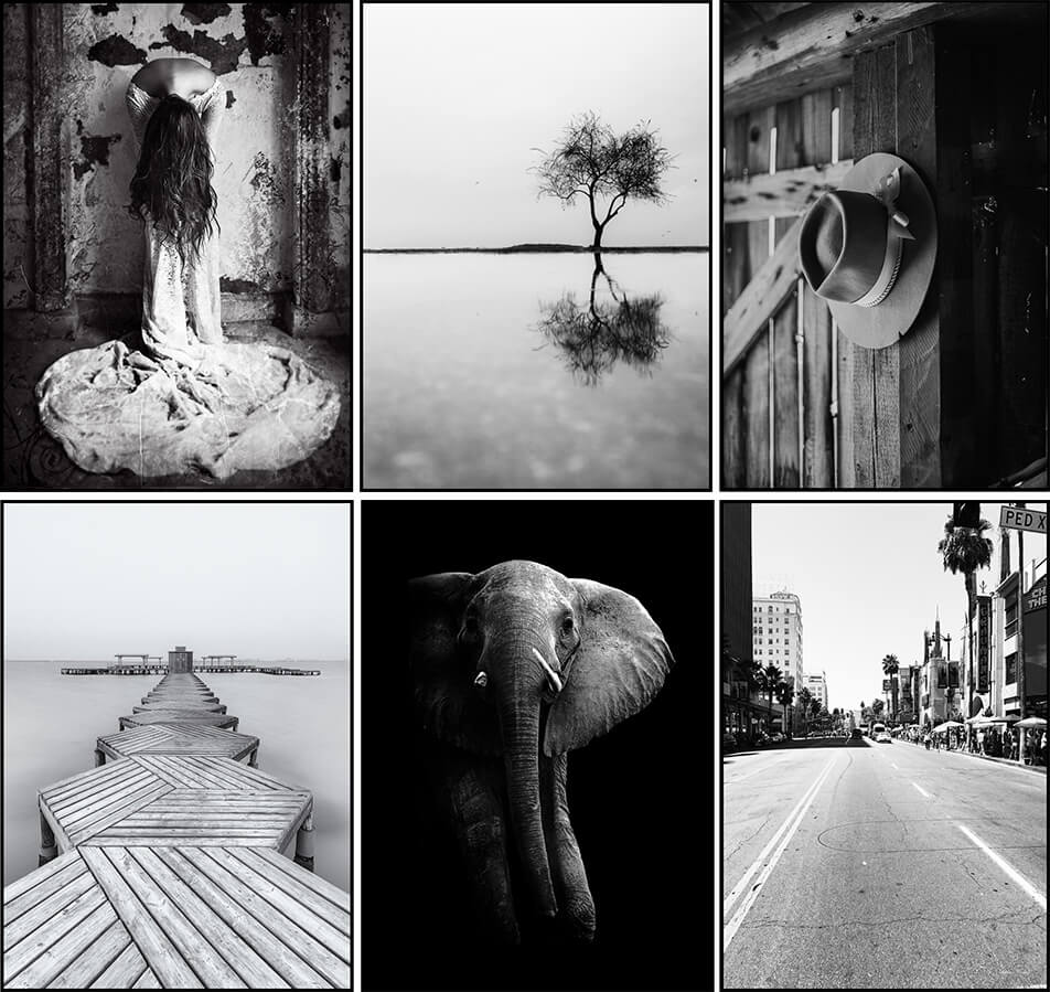 Πόστερ με ασπρόμαυρες φωτογραφίες