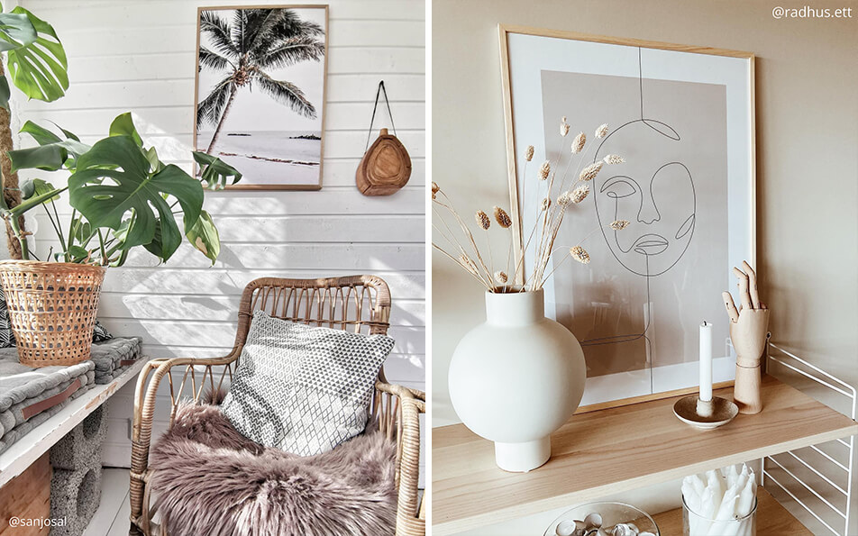 Αφίσες και κορνίζες - φυσική διακόσμηση