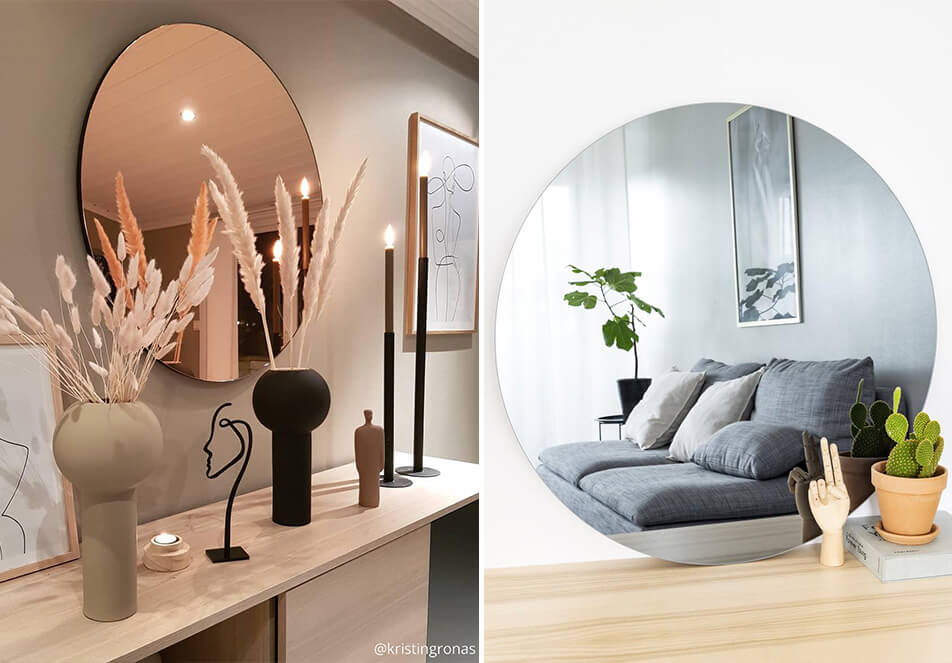 Tonade speglar - runda speglar