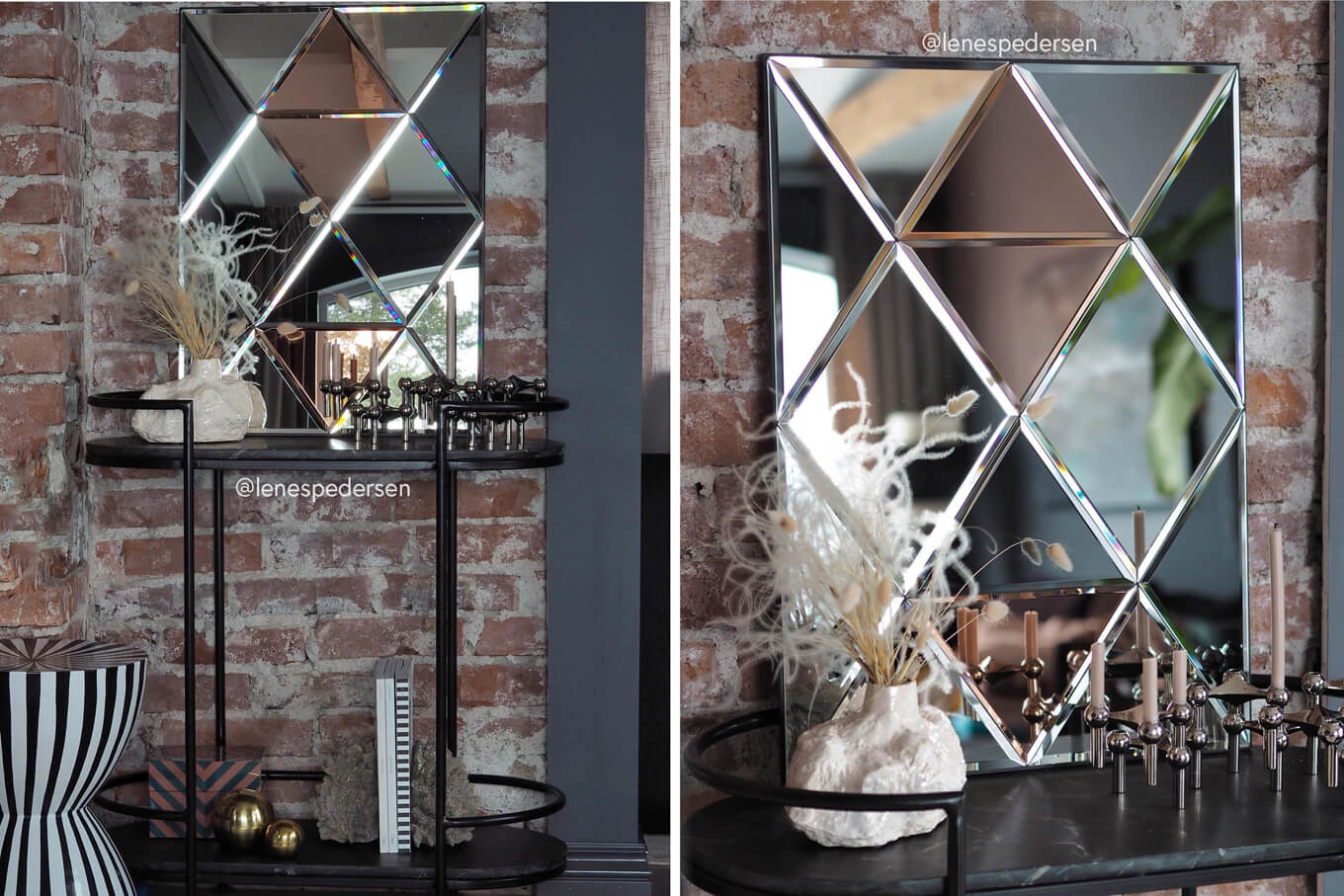 Καθρέφτες με λεπτομέρειες - Καθρέφτης σε τοίχο από τούβλα